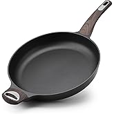 SENSARTE Nonstick Frying Pan Skillet 12.5Inch Large Non Stick Omelette Pans with Ergonomic Handle, Healthy Kitchen Cooking Chef's Pan, Free of Intentionally Added PFOA, Induction Compatible, Black