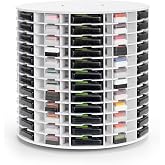 Krafetto Rotating Ink Pad Storage for Slim 2-3/4"x4" Ink Pads,72 Grids | Mini Cube Caddy Ink Pads, Craft Stamp Pad Holder for Desktop