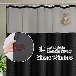 Gibelle Extra Long Shower Curtain 72 x 84, Waffle