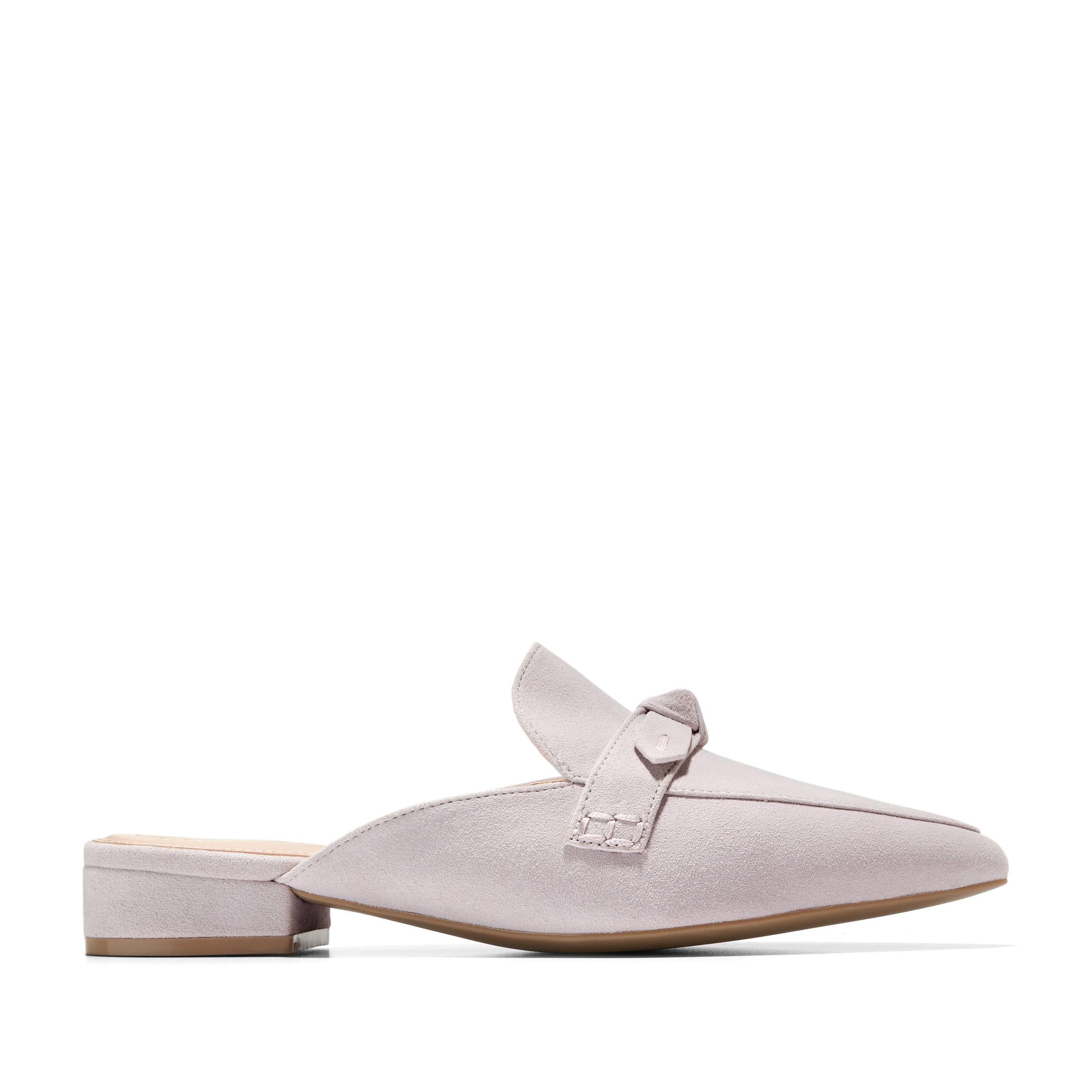 Cole Haan Women’s Piper Bow Mule Loafer, Ashes of Roses Suede, 5