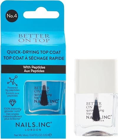 Nails.Inc Better On Top Quick Drying Top Coat 45s Vegan Cruelty Free