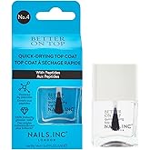 Nails Inc Better On Top, With Peptides, Glossy, Top Coat, High Shine, No Chip, Long Lasting, Quick Dry, Air Dry, Professional Manicure & Pedicure, Fingernails & Toenails, Vegan Nail Polish, 0.47 Fl Oz