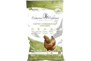 Canine Caviar - Small Breed: Chicken & Whole Ground Oats, Alkaline Dry Dog Food, Limited Ingredients, Gluten-Free, Based on Science & Research, Veterinary Alternative Diet (22 Pound Bag)