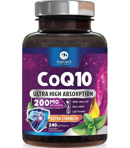 Ubiquinol CoQ10 200mg &ndash; NATURE'S LIVE 120 Softgel &ndash; Integratore Cuore E Antiossidante