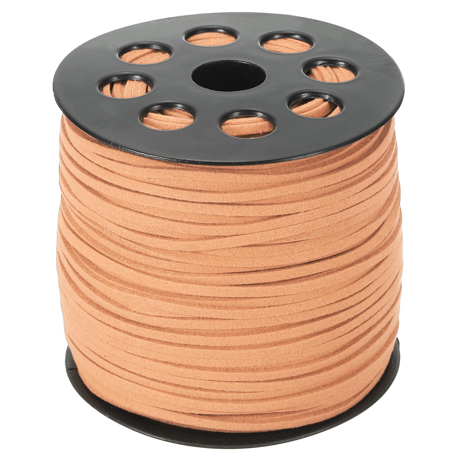 PATIKIL Suede Leather Cord 2.5mm 98 Yard, Faux Suede Cord Flat Leather String with Roll Spool for Necklace Bracelet Beading Jewelry Making, Soft Yellow