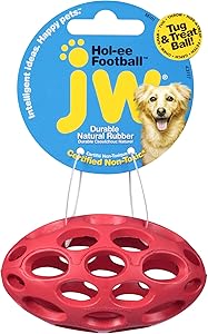 JW Pet Company Mini Hol-ee Football Dog Toy, Colors Vary