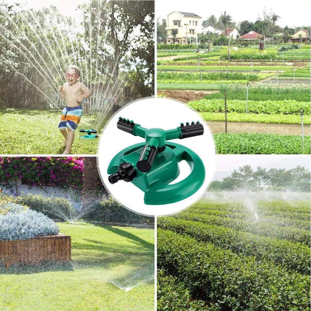 VALWORD Garden Sprinkler, 360 Degree Rotating Lawn Sprinkler Automatic Irrigation System 3600 Square Feet Coverage Oscillating Sprinkler for Garden Lawn Yard, Kids Playtime Outdoor : Garden & Outdoor