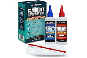 8 oz. XL Starbond 5 Minute Epoxy — Enhanced Strength (2,600 lb Shear Strength), UV-Resistant, Easy to Use, Fast Setting Glue — Compatible with Metal, Plastic, Wood, Ceramics, Glass and More