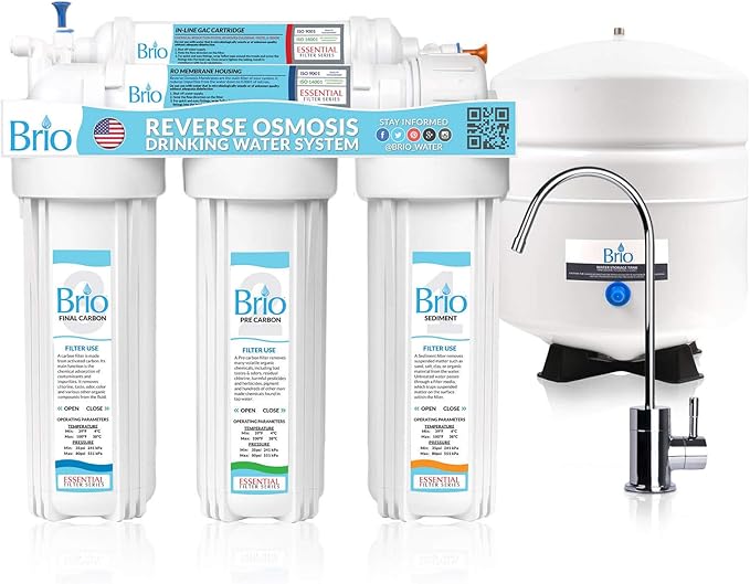 Brio Premium 5Stage Reverse Osmosis Drinking Water Filter RO System