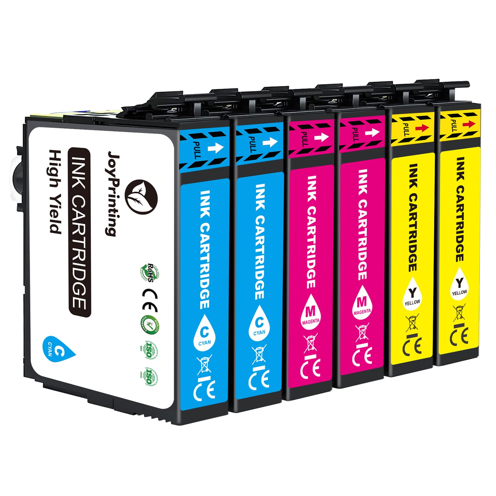 JoyPrinting 604XL Ink Cartridges Replacement for Epson 604 Ink Cartridges Multipack Compatible with Expression Home XP-2200 XP-2205 XP-3200 XP-3205 XP-4200 XP-4205 WF-2910DWF WF-2930DWF (6-Pack)