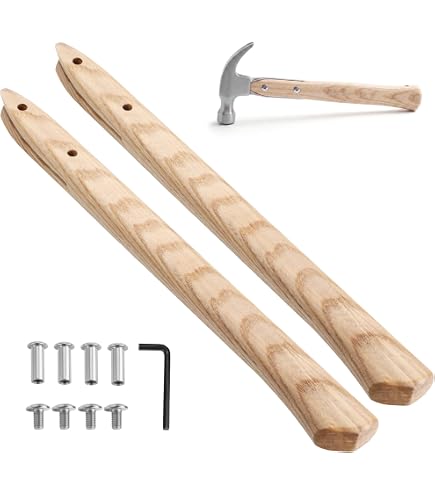 Dalluge Tools 3800 17-Inch Straight Hickory Replacement Hammer Handle – Flame-Treated For 7180 & 7182 Titanium Hammers