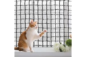 POYEE 10X20FT Cat Netting Balcony Protection Cat Barrier Balcony Safety Mesh Screen for Pets Catio for Apartment Balcony Window Stairs