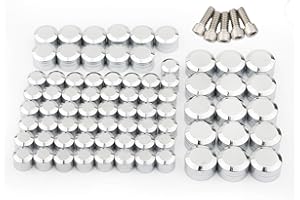 LINGDU Bolt Covers Engine Head Bolts Toppers Caps Kit Aluminum for Harley Twin Cam Touring 2007-2016 Road King Electra Glide FLT FLH Chrome (Pack of 75)