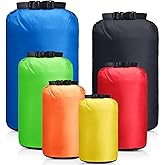 GliCraft 6 Pcs Waterproof Dry Bag Sack Lightweight Outdoor Dry Bags 35 L, 20 L, 15 L, 10 L, 5 L, 3 L Waterproof Boat Bag for Kayaking, Backpacking, Hiking, Camping Rafting(Bright Color)
