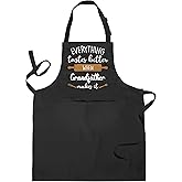 COWEB Grandpa Apron, Grandpa Gifts, Grandpa Gifts from Grandkids, Cooking Aprons for Men