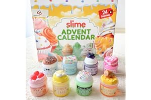 ORIENTAL CHERRY Advent Calendar 2024 - Christmas Countdown Calendars 24 Days of Surprises with DIY Clay Slime and Toys Kit Funny Gifts for Toddler Kids Teens Girls Boys 4 5 6 7 8 9 10 11 12 Year Old