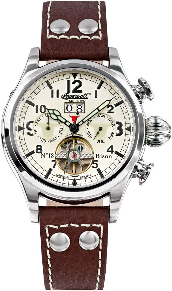 Ingersoll Bison No. 18 Men's Automatic Watch brown/silver IN4506CH