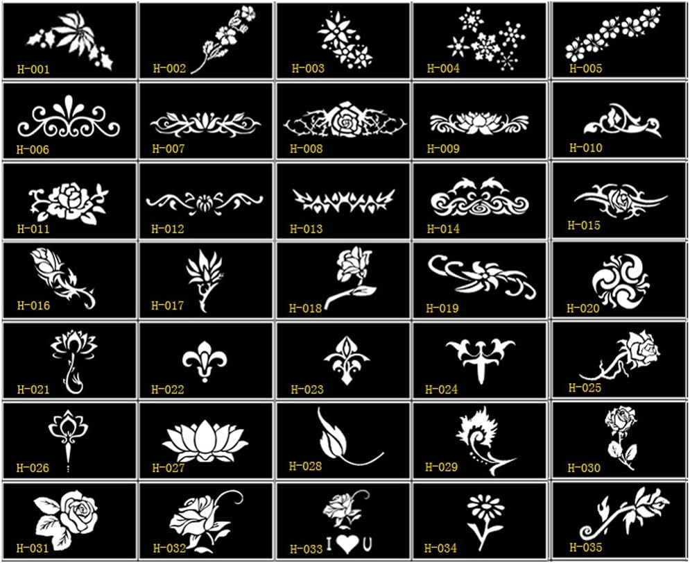 35 Pcs Kids Tattoo Stencil Set Best of Temporary Tattoos Stencils Set for Children & Teenagers