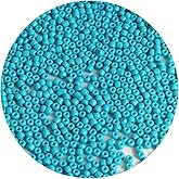 Bala&Fillic Turquo Blue Color 4mm Seed Beads About 1200pcs/100Grams in Bag, 6/0 Glass Craft Beads for Making Bracelet and Necklace (Turquo Blue)