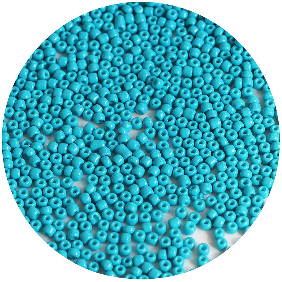 Bala&Fillic Turquo Blue Color 4mm Seed Beads About 1200pcs/100Grams in Bag, 6/0 Glass Craft Beads for Making Bracelet and Necklace (Turquo Blue)