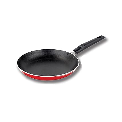 Nirlon Non-Stick Mini Tapper Pan/Frying Omlette Pans, Red
