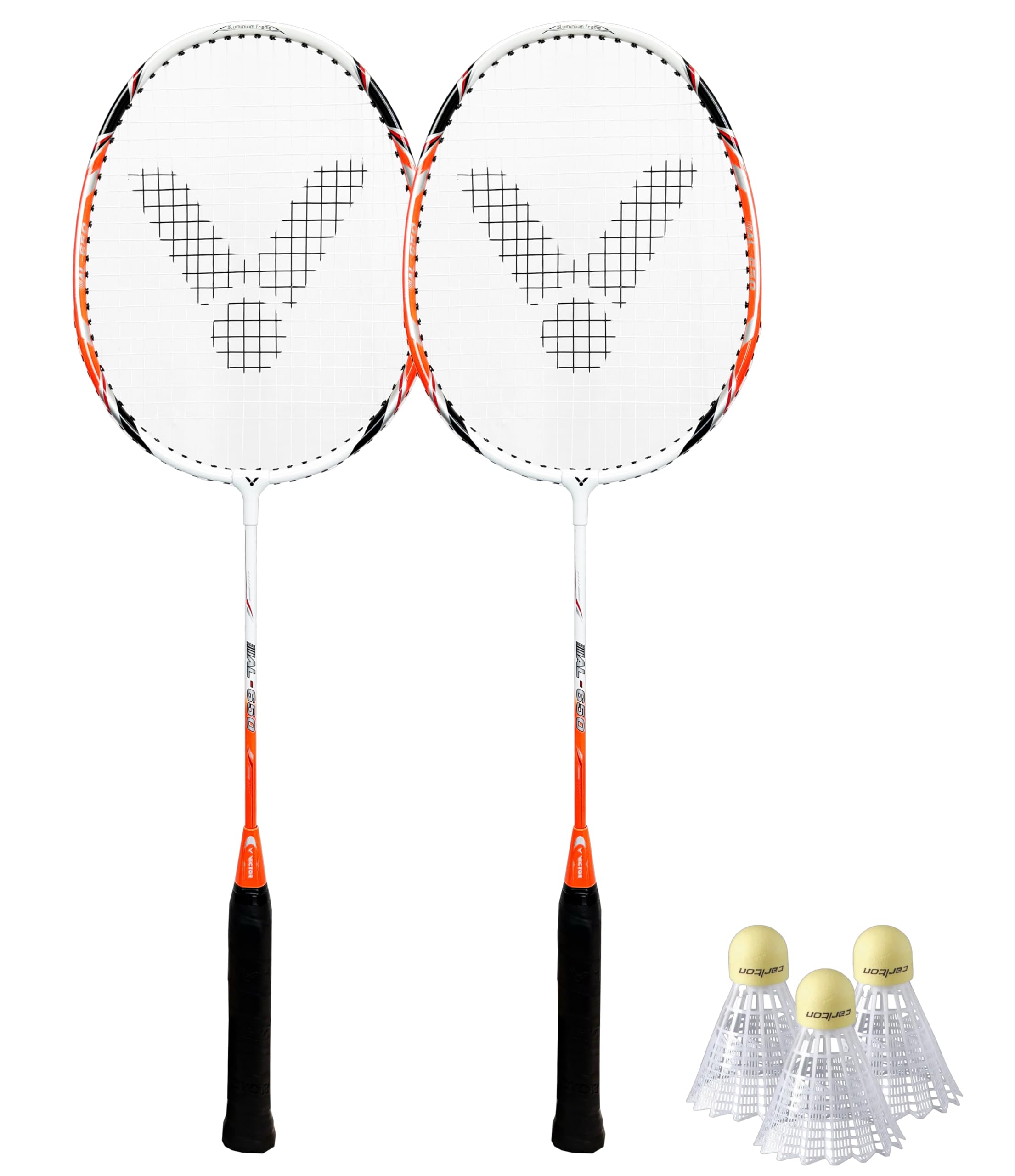 VICTOR 650 Badminton Racket Twin Set & Shuttlecocks