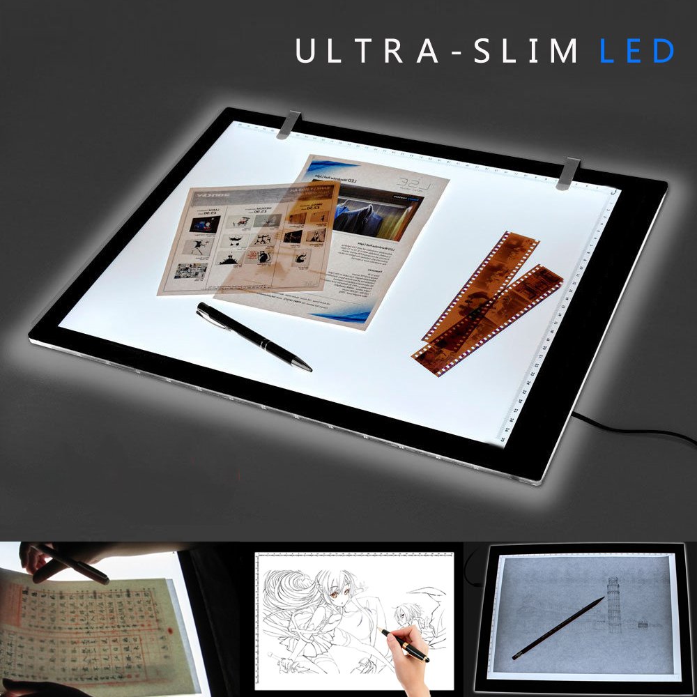 A3 LED Leuchttisch zeichen Zeichenbrett Helligkeit einstellbar Licht