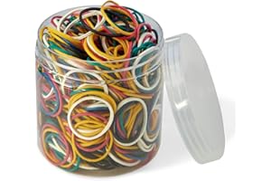 AMUU rubber bands 800 Pcs 2.5cm 1" Small Rubber Bands 6 colors Assorted Mixed Rainbow Colorful Rubber Bands for Office School Home Strong Elastic Band Loop Office Supplies
