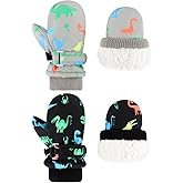 FUOITA Toddler Snow Gloves Toddler Waterproof Mittens Kids Ski Gloves Fleece Lined Kids Mittens Winter for Boys Girls