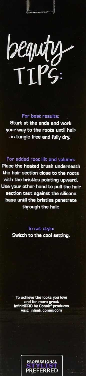 INFINITIPRO BY CONAIR Hot Air Paddle Brush Styler - for a smooth, frizz-free blowout : Beauty
