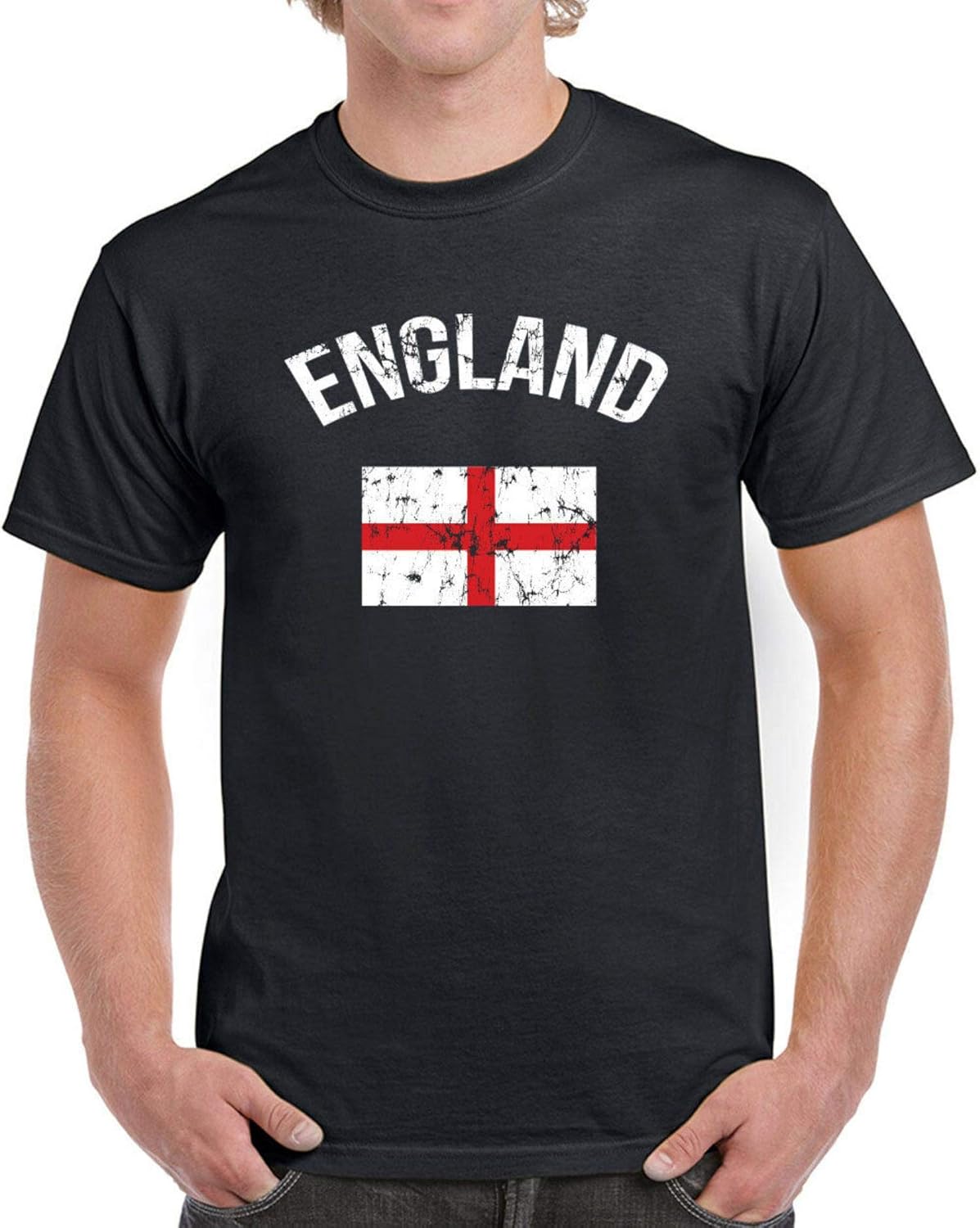 England Mens TShirt Flag British Futbol United Kingdom Rugby Sports