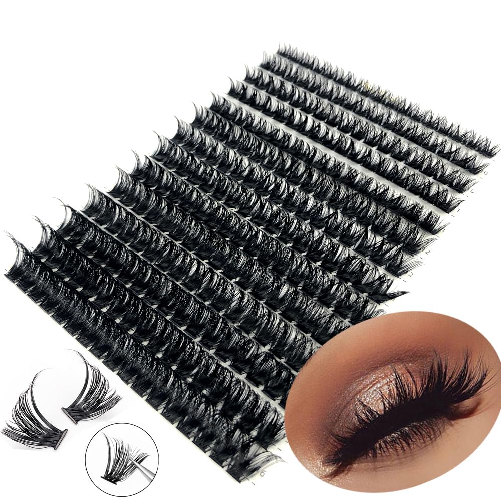 HBZGTLAD 30D/40D/50D/60D/80D /100D Mink Eyelashes 280 Bundles Natural Eyelash extension 3D Russia Volume Individual Eyelash Cluster Makeup Tools Lashes（100D-0.07mm-D Curl-MIX）