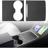 Farmogo Center Console Wrap Kit for Tesla Model Y/3, Matte Carbon Fiber | Only for Tesla Model Y 2020-2024 &amp; Model 3 2021-2023 Accessories, Anti-scratch &amp; Waterproof PVA Material, 2PCS