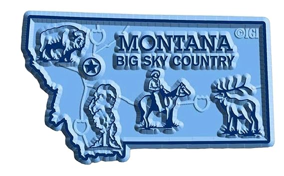 Saddle Mountain Souvenir Montana Big Sky Country Estado imán para ...