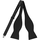 Adam Young Men's Self Tie Bow Ties Made of Sami-Glossy Satin Classic Bowtie for Tuxedo Faux Silk