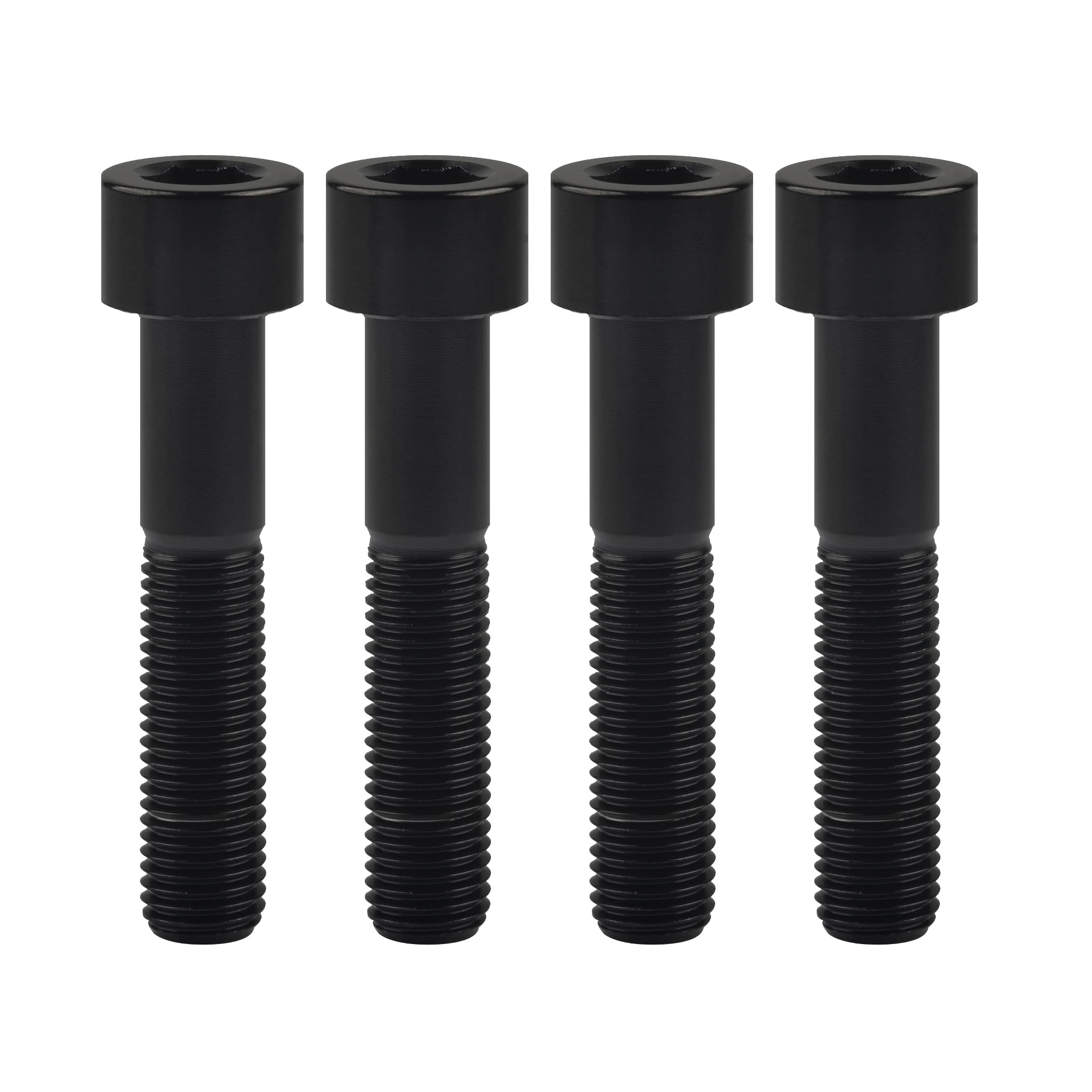 Photo 1 of Wanyifa Titanium Cap Allen Socket Head Bolts M10 20 25 30 35 40 45 50 55 60mm Screw Pack of 4 (M10x50mm Pitch 1.5mm, Black)