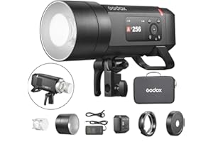 Godox AD400Pro II Studio Flash 400Ws TTL Outdoor Flash Strobe, 1/8000S HSS, 5800K±200K, 21.6V/2600mAh Battery, 0.01-1s Recycl