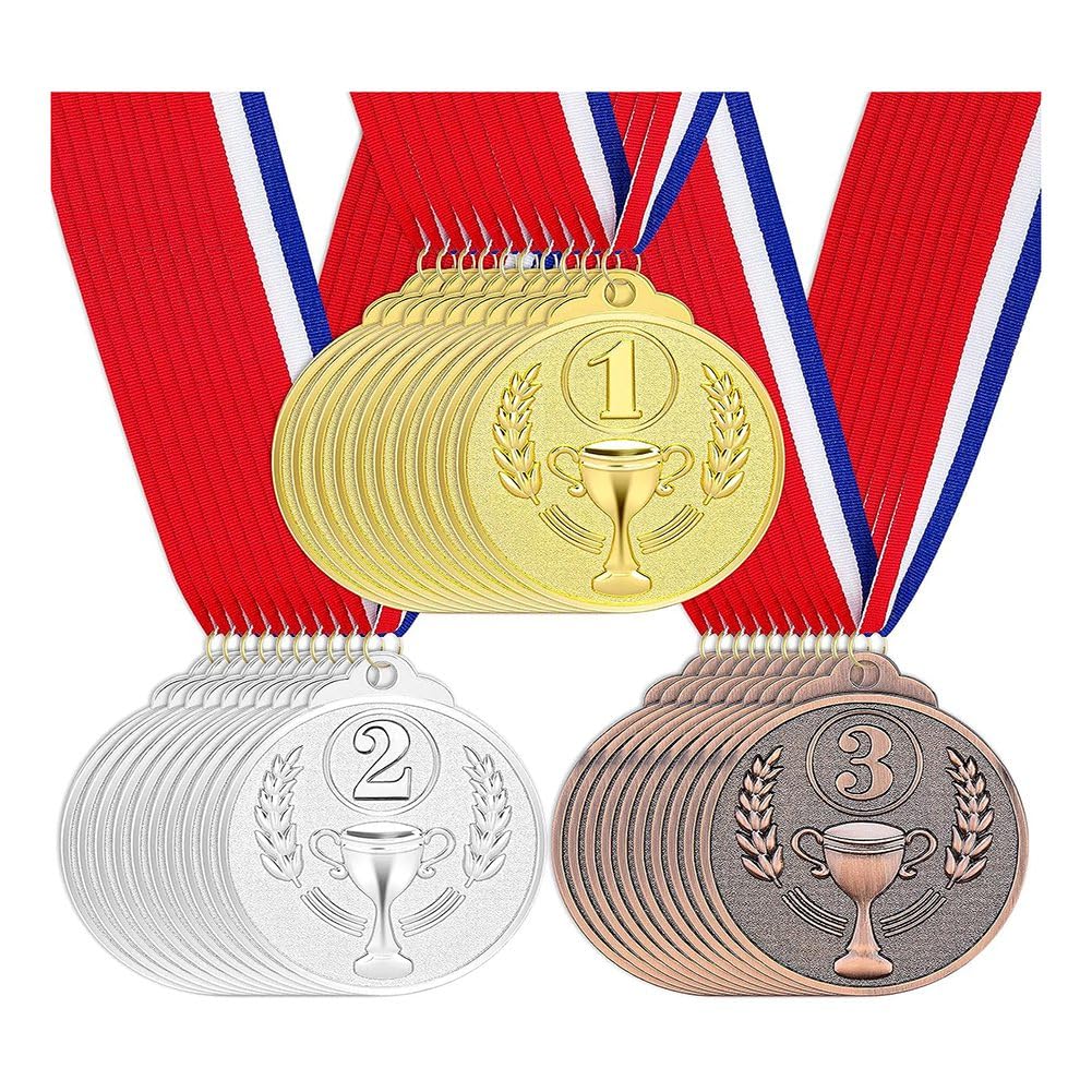 Pvczool 30Pcs Award Medals Gold Silver Bronze Winner Medals 1St 2Nd 3Rd Prizes For Competitions