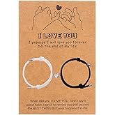 Matching Couple Bracelets Gifts for Boyfriend Girlfriend Valentine's Day Bracelet Touch Bracelets for Couples His and Her Heart Matching Bracelets for Couple Anniversary Birthday Engagement Gifts