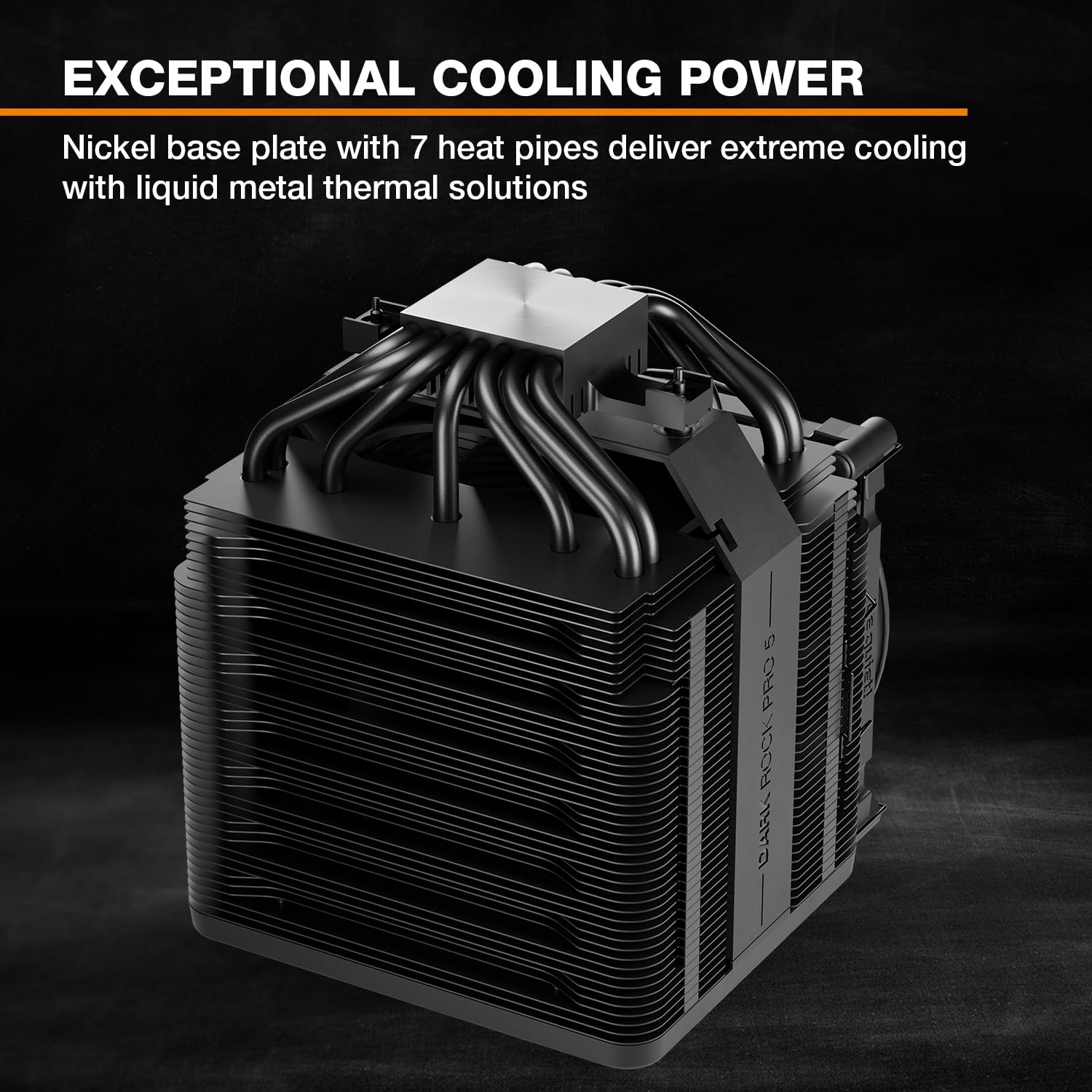 be quiet! Dark Rock Pro 5 Quiet Cooling CPU Cooler | Immensely High Airflow | 7 high-Performance Copper Heat Pipes | Speed Switch | Thermal Grease | BK036