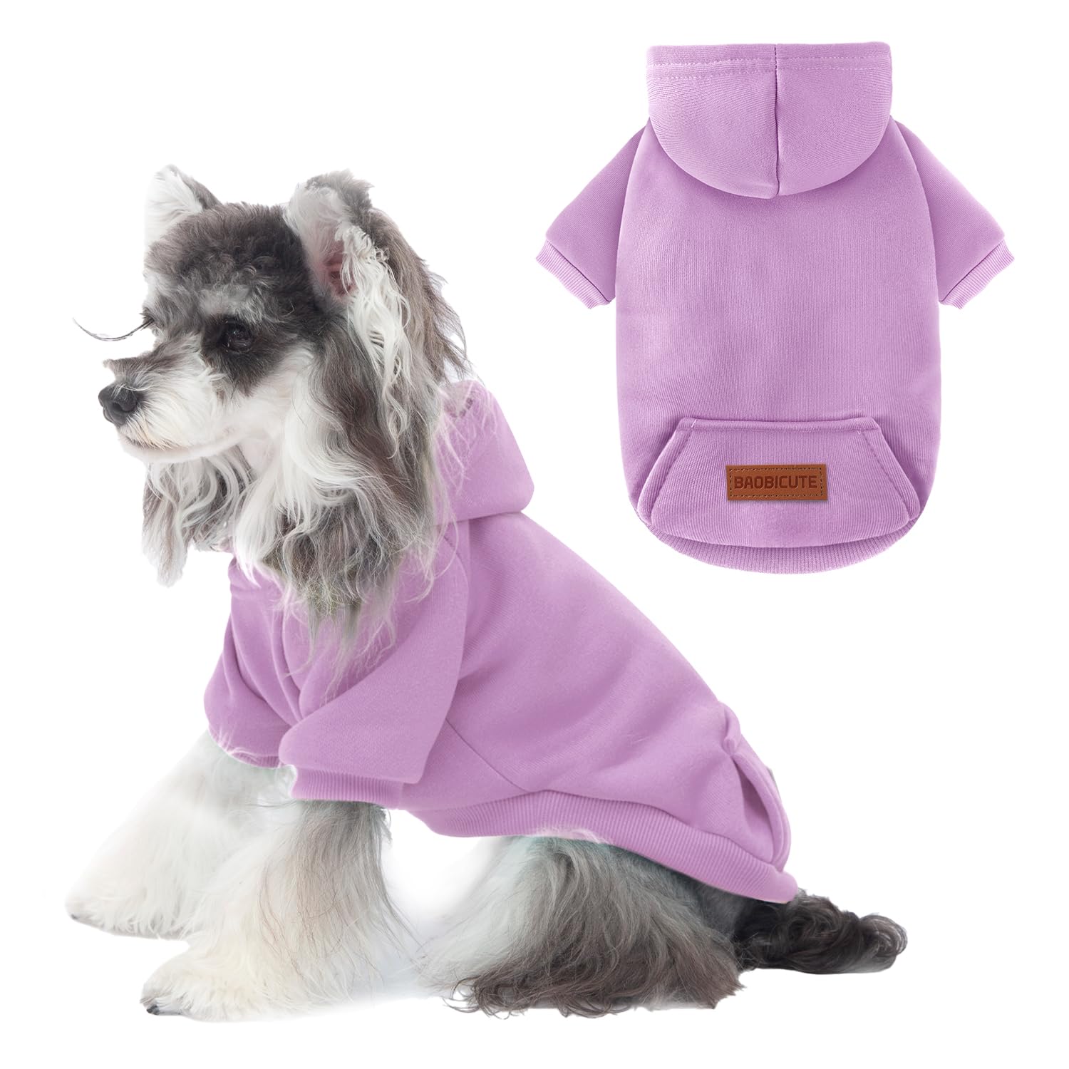 Photo 1 of 1 Pack Dog Hoodie Warm Hood Dog Sweater Cold Weather Small Dogs Sweatshirt Comfort Pet Clothes for Small Medium Dogs with Pockets Cats Chihuahua Clothes for Male Female Girl Boy Sporty Daily Wear