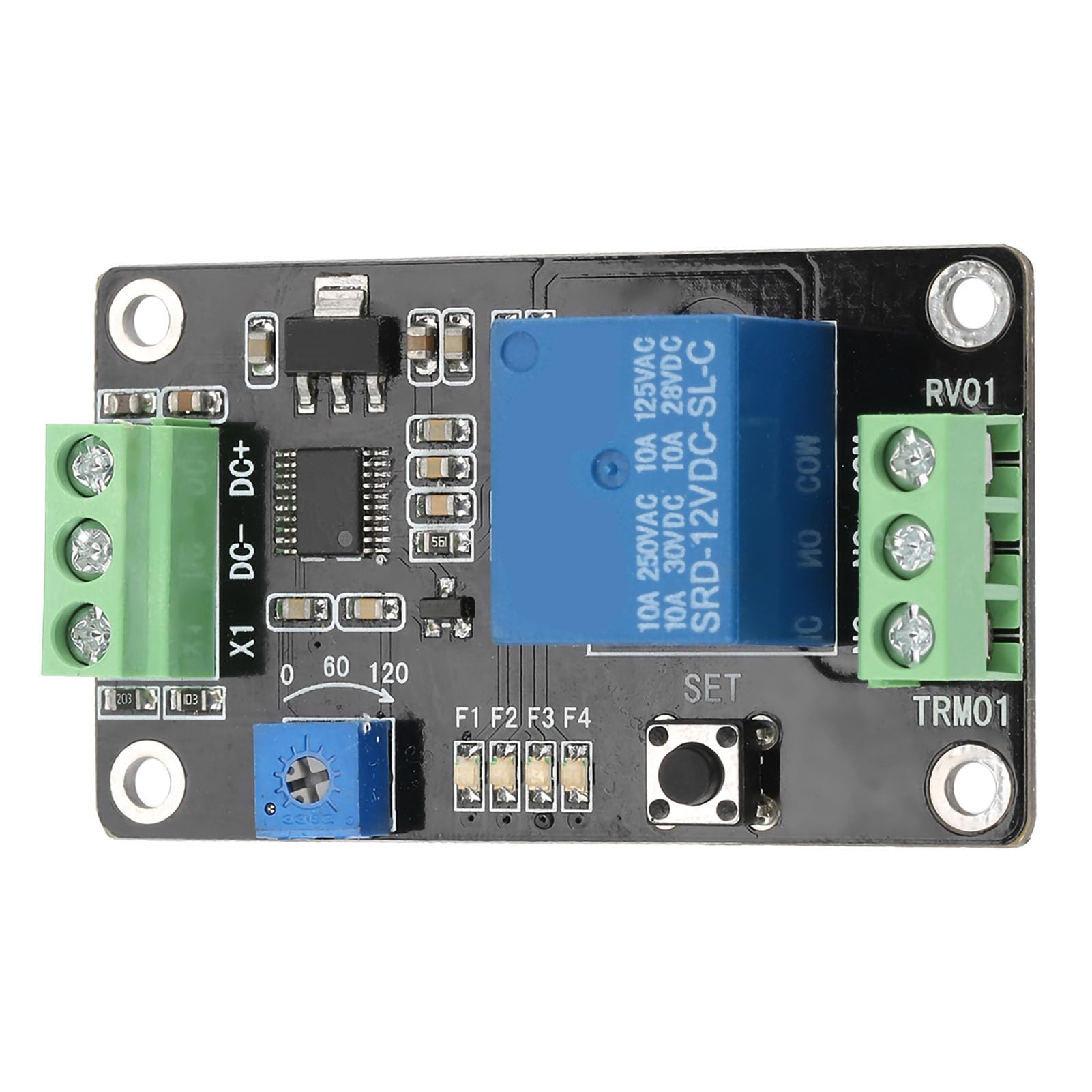 Delay Timer Relay Self Locking Delay On Off Time Switch Super 555 Timer DC 5V 12V 24V Trigger Time Controller Suit Industrial Control (DC12V)