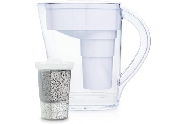 Santevia MINA Alkaline Water Filter Pitcher | Water Filtration System | Chlorine and Lead Filter | Water Purifier Pitcher | H