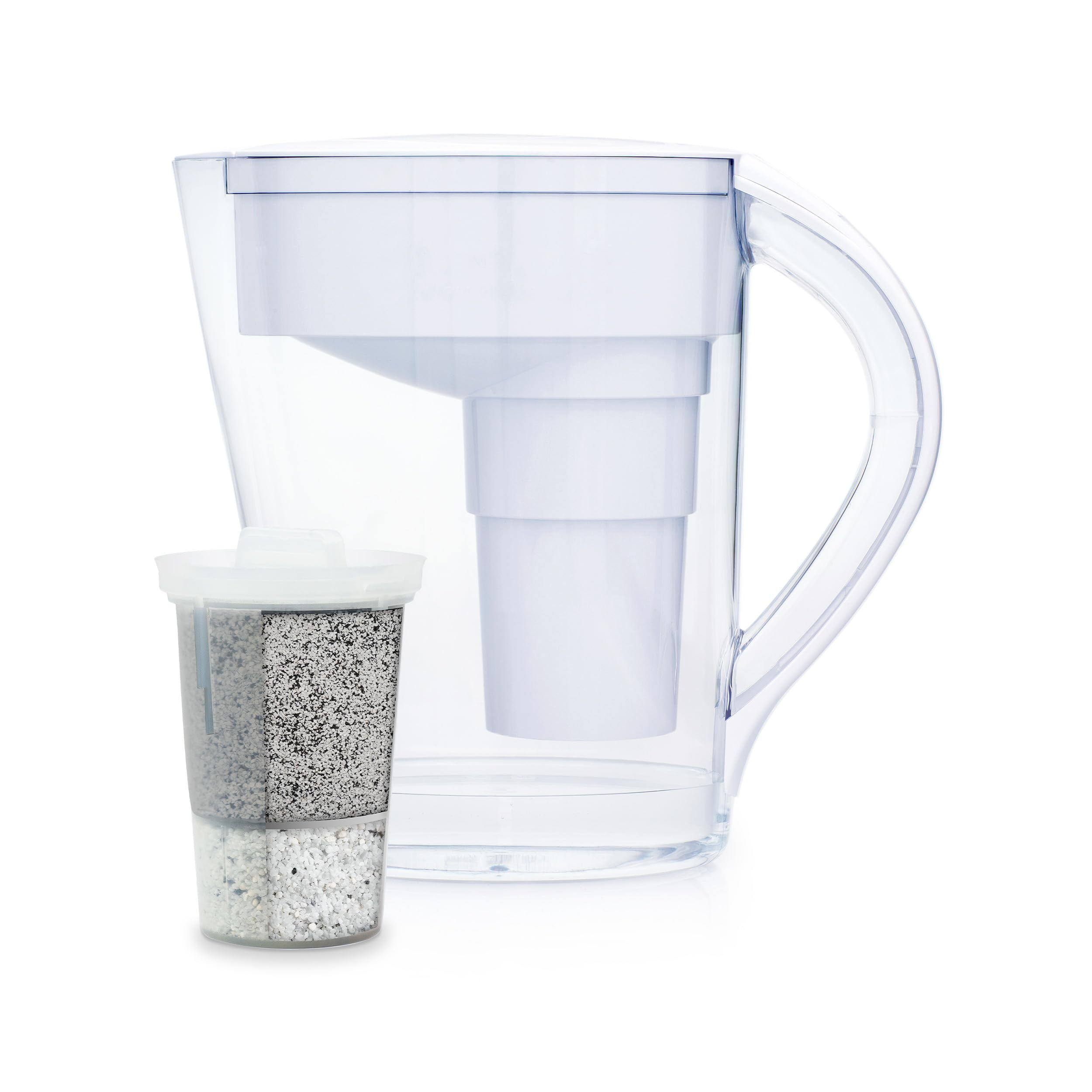 Santevia MINA Alkaline Mineral Water Filter Jug | Water Filtration System | Chlorine and Lead Filter | Water Purifier Jug | Home Water Filtration Jug | 9-Cup at Home Water Filter