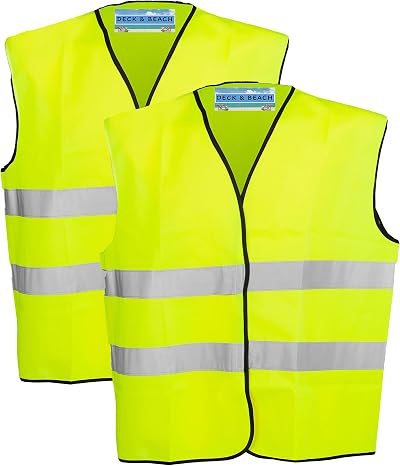 Deck and Beach Children High Visibility School Safety Vest Waistcoat 7-9 Years