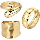 Svovin 1-3PCS Cuff Bracelets for Women Wide Bangle Bracelet Trendy Chunky Bangle Bracelets Irregular Statement Wrist Cuff Wrap Bracelet