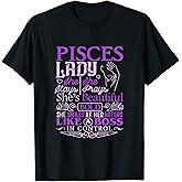 Pisces Lady Shirt Astrology Zodiac Sign Pisces Woman Girl T-Shirt
