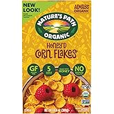 Nature's Path Organic Honey'D Corn Flakes Cereal, 10.6 oz (Pack of 1) | Gluten-Free crisp non-GMO corn flakes sweetened with honey, no artificial flavors or colors