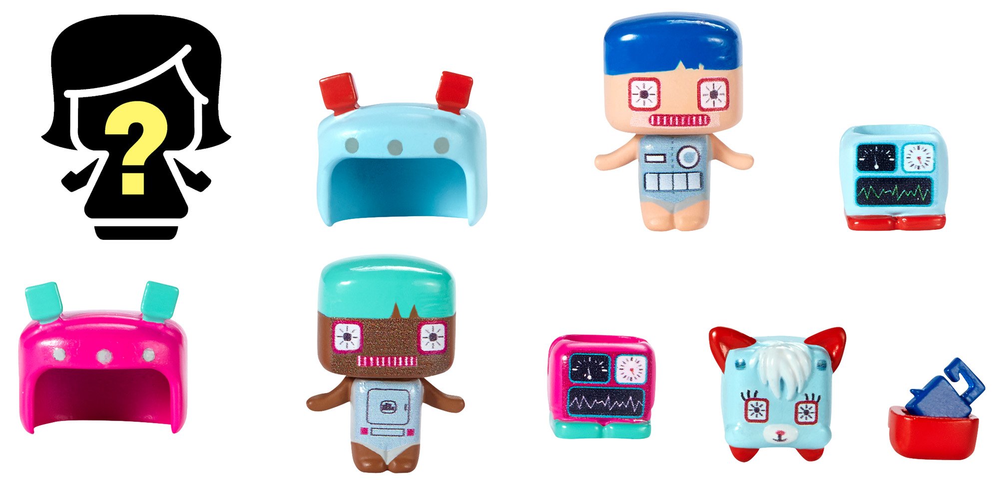 Mattel DWR15 Mini MixieQ’s Robot 4-Pack