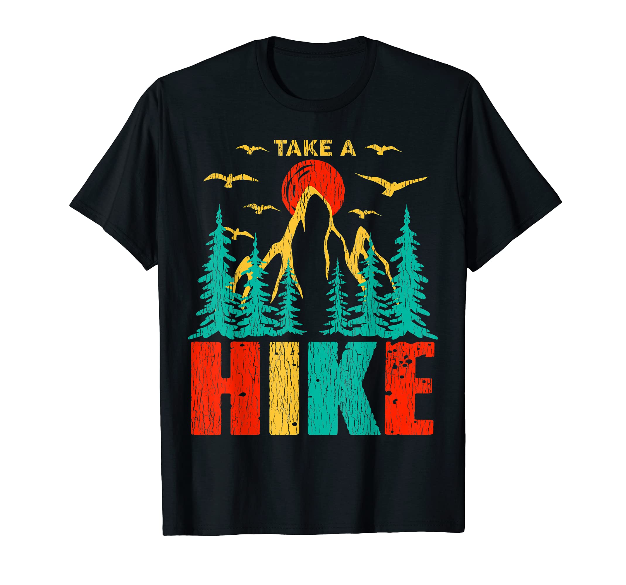 Retro Take A Hike Outdoors Camp Mountain Hiking Lover Hiker T-Shirt